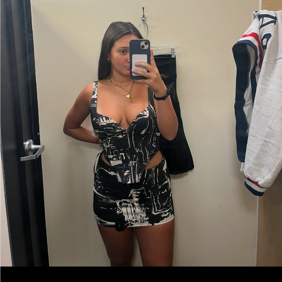 White Fox Boutique Other - White Fox Boutique Black & White Cutout Bodycon Dress